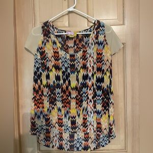 Colorful silk blouse